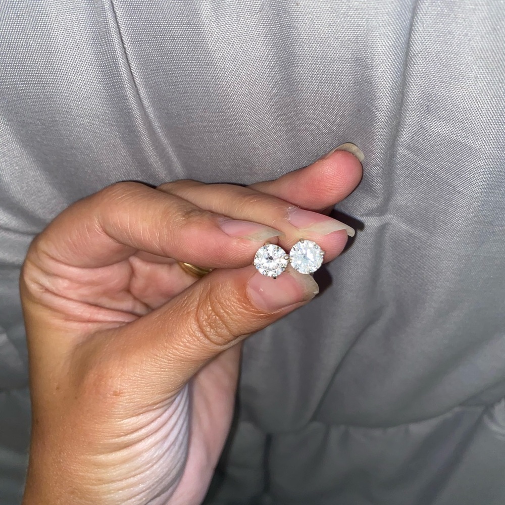 Silver CZ earrings